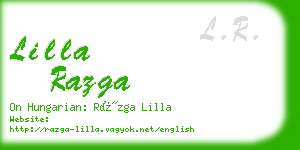 lilla razga business card